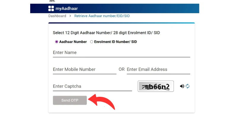 Retrieve Aadhaar Number